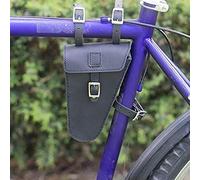 London Craftwork Frame Bike Bag Genuine Leather in Black TRIGL-BL