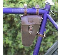 London Craftwork Frame Bike Bag Genuine Leather in Cherry Brown TRIGL-Cher