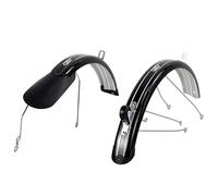 London Craftwork Front & Rear Mudguard set for Brompton Silver/Black (Black)