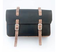 London Craftwork Large Genuine Leather Bike Bag Saddle Handlebar in Black Vintage Brown 2022 Collection