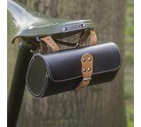 London Craftwork Leather Tool Bag Bicycle Saddle Bag Handcrafted Bike Bag Black TAN bro-bl-tan