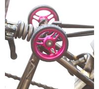 London Craftwork New Wide Easy Wheels For BROMPTON ver 2.0 in PINK EZ-3