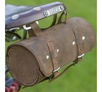 London Craftwork Saddle/Handlebar Roll Bag Real Leather Vintage Brown for Bike Tools ROL-RAW-Waxed
