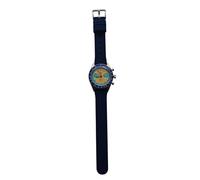 London Craftwork SAN Martin SN0116JS 39MM Racing Watch Quartz 100M Waterproof (Peach/Lite Blue (Blue Rubber Strap))