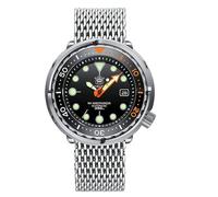 London Craftwork SD1975 Steeldive Tuna 300M Waterproof Automatic Diver Watch NH35 Movement (Black Orange Limited Edition)