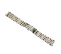 London Craftwork Stainless Steel Bracelet for Tissot Watch Le Locle T41 19mm (Silver/Yellow Gold)