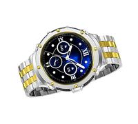 London Craftwork Stainless Steel Case for Samsung Galaxy Watch 5 Pro 45mm Steel Bracelet Silver Black Space Grey (Silver/Gold)