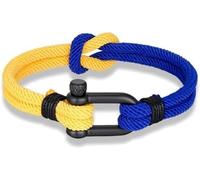 London Craftwork Stylish Paracord Adjustable Wrist Bracelet Men Women 19-21cm Brown (21cm)