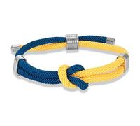 London Craftwork Stylish Paracord Adjustable Wrist Bracelet Men Women 19-21cm Ukraine Flag Yellow Blue (19cm)