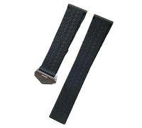 London Craftwork Texturised Silicone Strap compatible with TAG HEUER MONACO CARRERA FORMULA Watch 22mm Black
