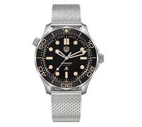 London Craftwork Titanium Case Watch 007 Watchdives WD007Q VH31Sweep Seconds Quartz Movement (Black/Brown)