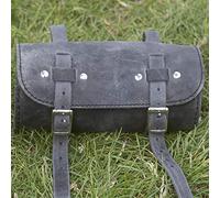 London Craftwork Tool Bag Real Leather Vintage Retro for Bike Bicycle Saddle Bag RAW Black Graphite