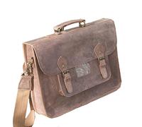 London Craftwork Unisex's Lc-satc-s Satchel, Antique Brown, One Size
