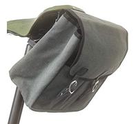 London Craftwork Waxed Canvas + Leather Saddle/Handlebar/Frame Bag for Bicycles in Grey