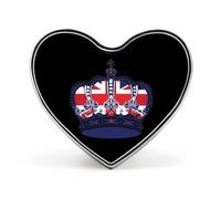 London Crowned UK Flag Funny Lapel Pins Heart Button Brooch Badge Pin Hat Clothes Bag Jewelry for Men Women