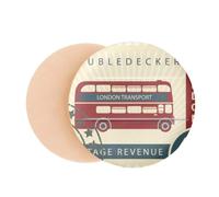 London Doubledecker Stamp England Britain UK Air Cushion Makeup Foundation Sponge Powder Puff
