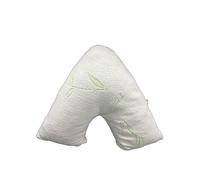 London Dream Bamboo Memory Foam V-Pillow, Orthopedic Pillow, Neck Pillow, Super Soft Travel Pillow, Easy Care Maternity V Pillow (74x33cm)