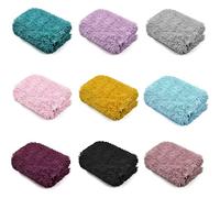 London Dream Duck Egg Throws for Sofas Large Fluffy Warm Soft Blanket, Reversible Hug & Snug Sherpa Fleece Cuddle Throws Blankets (150 x 200 cm, Duck Egg)
