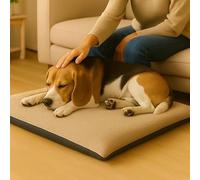 London Dream Fleece Pet Mats Cover Only - Puppy Pet Mattress Removable Zipped Covers, Replacement Washable Cushions Case, Cat Dog Bed Cushion Cover Only (Beige, 70x95cm)