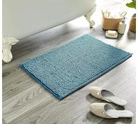 London Dream Micro Bobble Plain Bath Mats - Super Soft Quick Water Absorbent Bathmat, Deep Pile Heavy Weight Bathroom Non-Slip Shower Mats Floor Foot Rug (Teal, 50 x 80 cm)