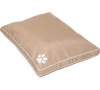 London Dream Waterproof Dog Bed Cushion Cover Only - Heavy Duty Hardwearing Puppy Pet Mattress Removable Zipped Covers, Replacement Washable Cushions Case (Latte, 78 x 120 x 6 cm)