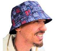 London England Famous Landmarks Reversible Bucket hat by Tribe Afrique