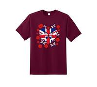 London England Flag Butterfly T-Shirt - Union Jack British Isles English Flag Top | UK Pride Clothing for Women, Girls & Kids | St George’s Day Tee, Souvenir, Football Supporters Shirt, Gift Idea