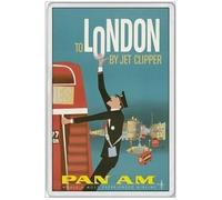 London England Great Britain Pan Am Travel Transport Outdoor Decoration Plaque 8X12 Inch