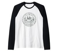 London England Historic Heritage Travel Destination Souvenir Raglan Baseball Tee
