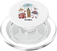 London England Icons Rainy Day British UK Symbols PopSockets PopGrip for MagSafe