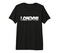 London England Landmark Silhouette Vacation Design Premium T-Shirt