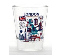 London England Landmarks and Icons Collage Shot Glass