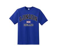 London England Men's t Shirt Union Jack Souvenir Quality Printed tee |Flag Culture Souvenir Travel Tshirt|Regular Fit Short Sleeve 100% Cotton top for UK Men/Women/Kids Royal