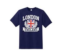 London England Men's Tshirt Union Jack Souvenir Quality Printed tee |Flag Culture souvenir Travel tshirt|Regular Fit Short Sleeve 100% Cotton top Unisex London Souvenir tshirt for UK Men/Women/Kids
