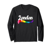 London England Pride LGBTQ Gay Parade Rainbow Logo Britain Long Sleeve T-Shirt