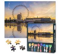 London, England Puzzles for Adults 1000 Pieces, The London Eye Jigsaw Puzzles, Adult Puzzle for Adults, Educational Fun Games or Toys for Elders Friends 20X27 INCH