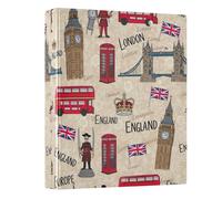 London England Scenery 1 and A Half Inch Binders 3 Ring, Durable Basic Binders Holds 200 Sheets Decorative Three Ring Binder for School Office Home, 1 Pack