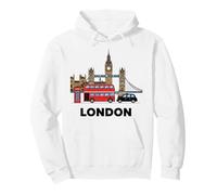 London England Skyline Landmarks British Women men Kids Pullover Hoodie