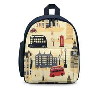 London England Souvenir UK Cute Printed Backpack Lightweight Shoulder Bag Travel Daypack for Camping Picnic Blue-style
