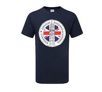 London England T-Shirt with Union Jack Souvenir Quality Printed BigBen Tower Unisex Top T-Shirts. (as8, Alpha, s, Regular, Regular, Navy)