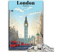 London England Travel Jigsaw Puzzles for Adults 1000, Help The Brain Exercise Addictive Toys to Cultivate Patience Unique Challenge Game 1000pcs(50x75cm)