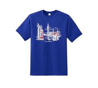 London England Tshirt Red Bus Skylin Union Jack Souvenir Tee | London City Graphic Printed Unisex London Souvenir T-Shirt with Iconic Union Jack Design for Men, Women & Kids