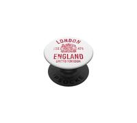 London England United Kingdom Distressed Red Print PopSockets Adhesive PopGrip