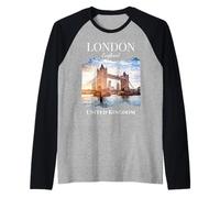 London England United Kingdom Souvenir Tower Bridge Vacation Raglan Baseball Tee