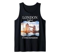 London England United Kingdom Souvenir Tower Bridge Vacation Tank Top