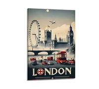 London England Vintage Travel Posters Decorative Painting Canvas Wall Art Living Rooms Bedroom Painting 20x30inch(50x75cm)