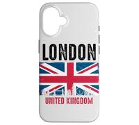 London England Vintage UK United Kingdom Flag British City Case for iPhone 16