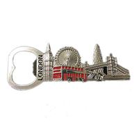 London England World 3D Metal Strong Fridge Bottle Opener Mgnet Collection Travel Souvenir Tourist Gift Home and Kitchen Decoration Magnetic Sticker From China (C)