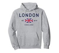 London Est AD 47 England Uk Flag Pullover Hoodie