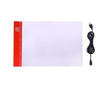 London Express A4 Light Box, Ultra-Thin Portable A4 Tracing Lightbox USB Power, Adjustable Brightness LED Drawing Board Tracing Light Pad for Artists Tattoo Animation Drawing Sketching X-ray (Red)
